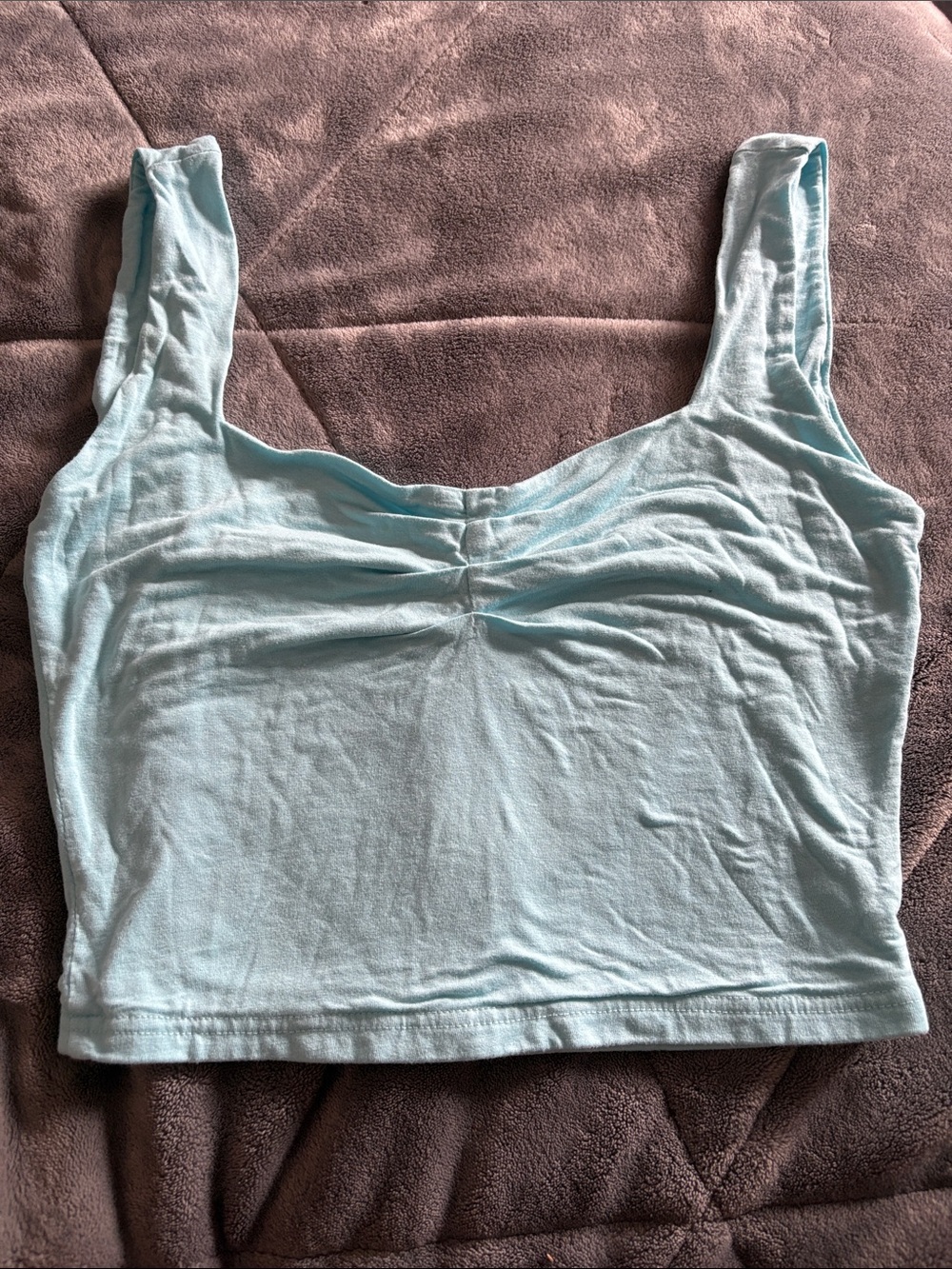 Light Blue Women's Cropped Tank Top